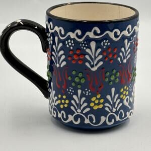 Puerto Rico Souvenir Coffee Mug Hand Painted Traditional